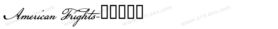 American Frights字体转换